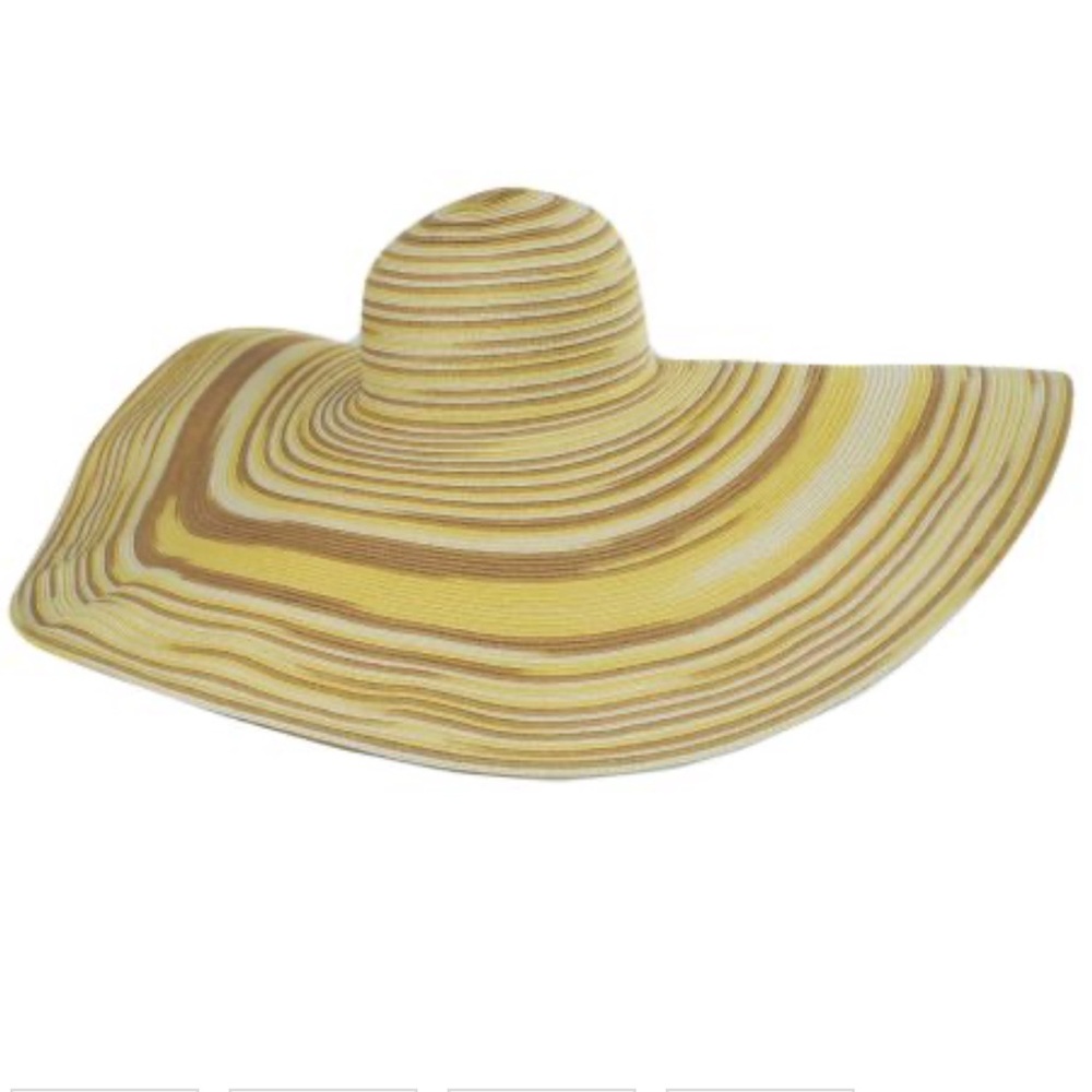HPπ New San Diego Hat Company Free People Floppy Straw Wide Brim Tan Adjustable - Picture 3 of 9